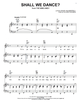 page one of Shall We Dance? (Piano, Vocal & Guitar Chords (Right-Hand Melody))