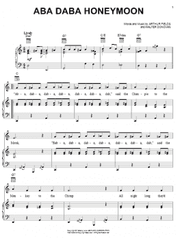 page one of Aba Daba Honeymoon (Piano, Vocal & Guitar Chords (Right-Hand Melody))