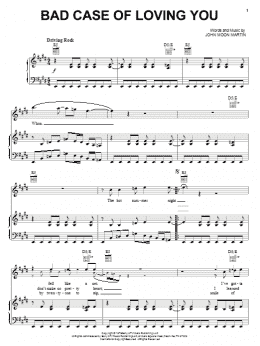 page one of Bad Case Of Loving You (Piano, Vocal & Guitar Chords (Right-Hand Melody))
