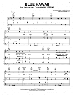 page one of Blue Hawaii (Piano, Vocal & Guitar Chords (Right-Hand Melody))