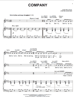 page one of Company (Piano, Vocal & Guitar Chords (Right-Hand Melody))