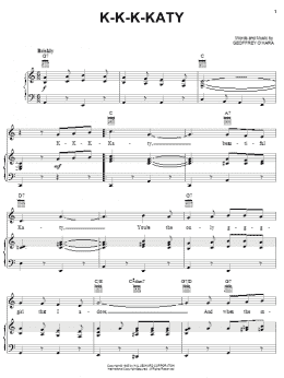 page one of K-K-K-Katy (Piano, Vocal & Guitar Chords (Right-Hand Melody))