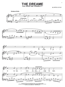 page one of The Dreame (Piano, Vocal & Guitar Chords (Right-Hand Melody))