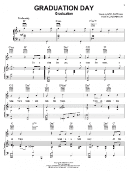 page one of Graduation Day (Piano, Vocal & Guitar Chords (Right-Hand Melody))