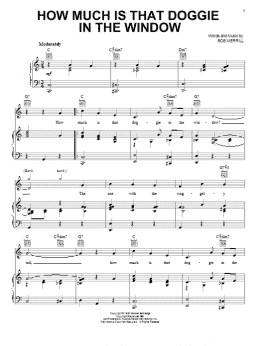 page one of How Much Is That Doggie In The Window (Piano, Vocal & Guitar Chords (Right-Hand Melody))