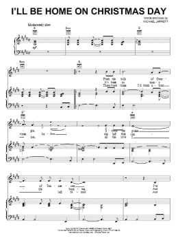 page one of I'll Be Home On Christmas Day (Piano, Vocal & Guitar Chords (Right-Hand Melody))