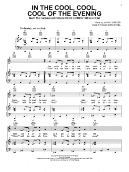 page one of In The Cool, Cool, Cool Of The Evening (Piano, Vocal & Guitar Chords (Right-Hand Melody))