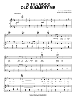 page one of In The Good Old Summertime (Piano, Vocal & Guitar Chords (Right-Hand Melody))