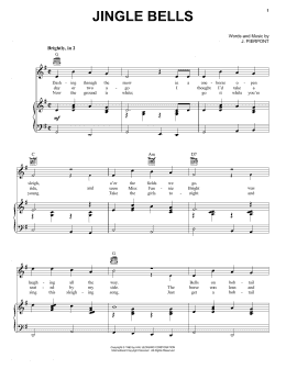 page one of Jingle Bells (Piano, Vocal & Guitar Chords (Right-Hand Melody))