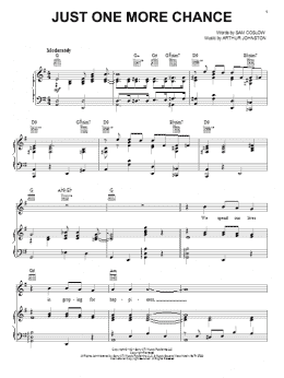 page one of Just One More Chance (Piano, Vocal & Guitar Chords (Right-Hand Melody))