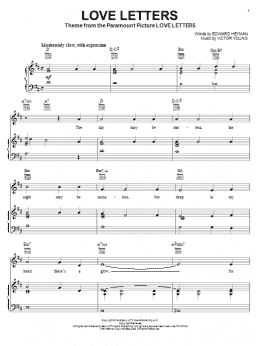 page one of Love Letters (Piano, Vocal & Guitar Chords (Right-Hand Melody))