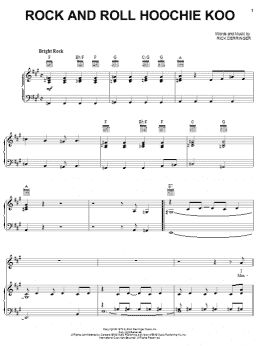 page one of Rock And Roll Hoochie Koo (Piano, Vocal & Guitar Chords (Right-Hand Melody))