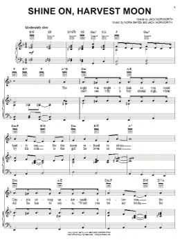 page one of Shine On, Harvest Moon (Piano, Vocal & Guitar Chords (Right-Hand Melody))