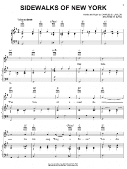 page one of Sidewalks Of New York (Piano, Vocal & Guitar Chords (Right-Hand Melody))