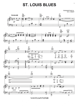 page one of St. Louis Blues (Piano, Vocal & Guitar Chords (Right-Hand Melody))