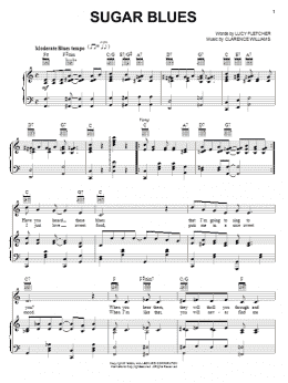 page one of Sugar Blues (Piano, Vocal & Guitar Chords (Right-Hand Melody))