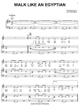 page one of Walk Like An Egyptian (Piano, Vocal & Guitar Chords (Right-Hand Melody))