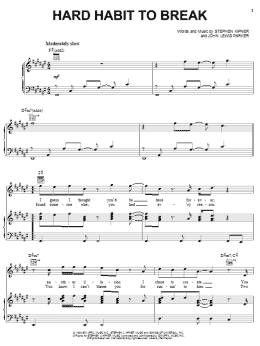 page one of Hard Habit To Break (Piano, Vocal & Guitar Chords (Right-Hand Melody))