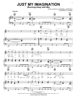 page one of Just My Imagination (Running Away With Me) (Piano, Vocal & Guitar Chords (Right-Hand Melody))