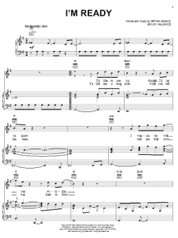 page one of I'm Ready (Piano, Vocal & Guitar Chords (Right-Hand Melody))