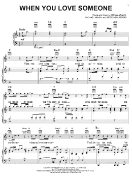 page one of When You Love Someone (Piano, Vocal & Guitar Chords (Right-Hand Melody))
