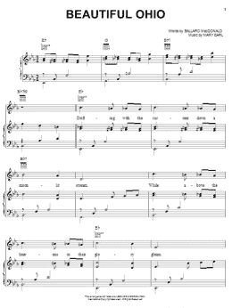 page one of Beautiful Ohio (Piano, Vocal & Guitar Chords (Right-Hand Melody))