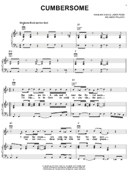page one of Cumbersome (Piano, Vocal & Guitar Chords (Right-Hand Melody))