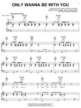 page one of Only Wanna Be With You (Piano, Vocal & Guitar Chords (Right-Hand Melody))
