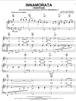 page one of Innamorata (Sweetheart) (Piano, Vocal & Guitar Chords (Right-Hand Melody))