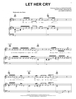 page one of Let Her Cry (Piano, Vocal & Guitar Chords (Right-Hand Melody))