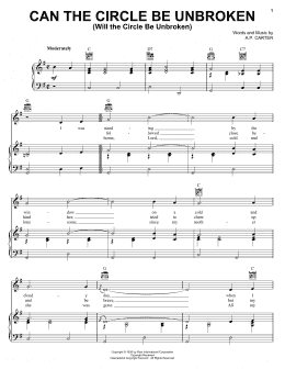 page one of Can The Circle Be Unbroken (Will The Circle Be Unbroken) (Piano, Vocal & Guitar Chords (Right-Hand Melody))