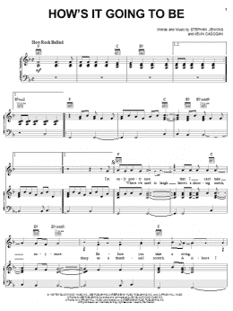 page one of How's It Going To Be (Piano, Vocal & Guitar Chords (Right-Hand Melody))