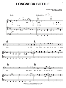 page one of Longneck Bottle (Piano, Vocal & Guitar Chords (Right-Hand Melody))