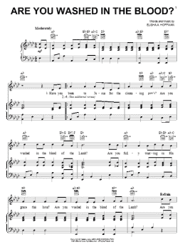 page one of Are You Washed In The Blood? (Piano, Vocal & Guitar Chords (Right-Hand Melody))