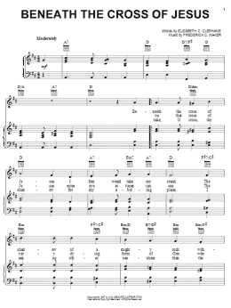 page one of Beneath The Cross Of Jesus (Piano, Vocal & Guitar Chords (Right-Hand Melody))