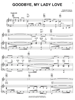 page one of Goodbye, My Lady Love (Piano, Vocal & Guitar Chords (Right-Hand Melody))