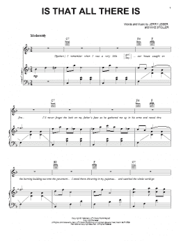 page one of Is That All There Is (Piano, Vocal & Guitar Chords (Right-Hand Melody))