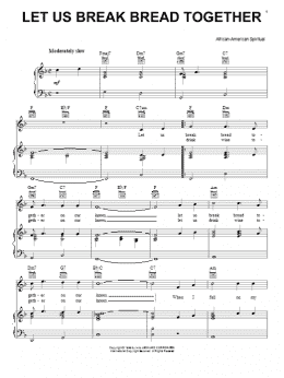 page one of Let Us Break Bread Together (Piano, Vocal & Guitar Chords (Right-Hand Melody))
