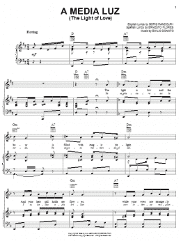 page one of A Media Luz (The Light Of Love) (Piano, Vocal & Guitar Chords (Right-Hand Melody))