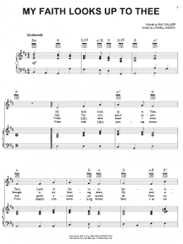 page one of My Faith Looks Up To Thee (Piano, Vocal & Guitar Chords (Right-Hand Melody))