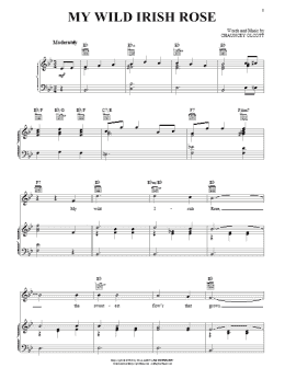 page one of My Wild Irish Rose (Piano, Vocal & Guitar Chords (Right-Hand Melody))