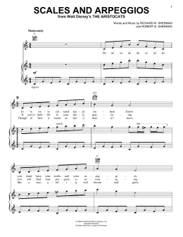 page one of Scales And Arpeggios (Piano, Vocal & Guitar Chords (Right-Hand Melody))