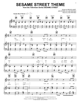 page one of Sesame Street Theme (Piano, Vocal & Guitar Chords (Right-Hand Melody))