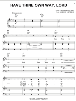 page one of Have Thine Own Way, Lord (Piano, Vocal & Guitar Chords (Right-Hand Melody))