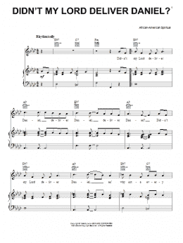 page one of Didn't My Lord Deliver Daniel? (Piano, Vocal & Guitar Chords (Right-Hand Melody))
