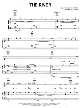 page one of The River (Piano, Vocal & Guitar Chords (Right-Hand Melody))