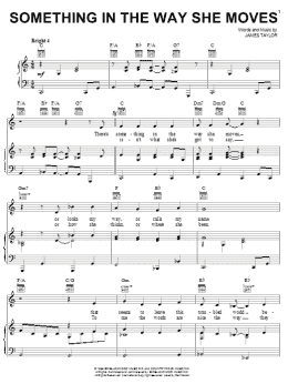 page one of Something In The Way She Moves (Piano, Vocal & Guitar Chords (Right-Hand Melody))