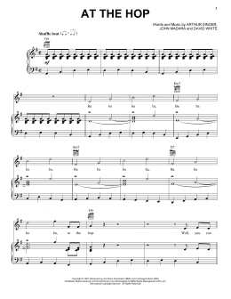 page one of At The Hop (Piano, Vocal & Guitar Chords (Right-Hand Melody))