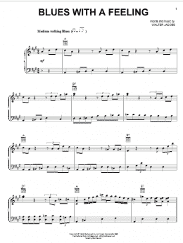 page one of Blues With A Feeling (Piano, Vocal & Guitar Chords (Right-Hand Melody))