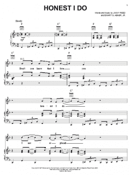 page one of Honest I Do (Piano, Vocal & Guitar Chords (Right-Hand Melody))